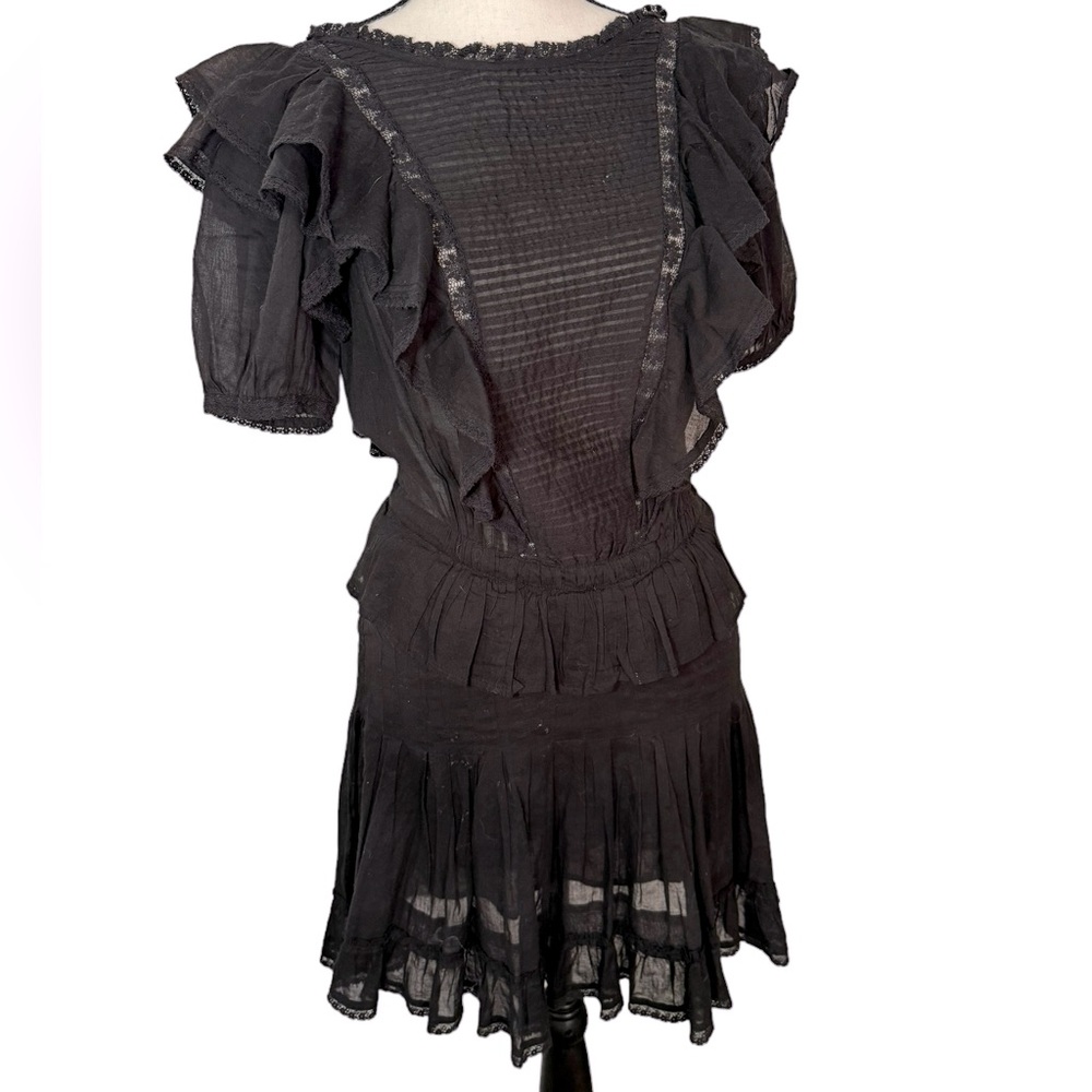 Isabel Marant Etoile Black Naoko Puff Sleeve Dress Sz.34